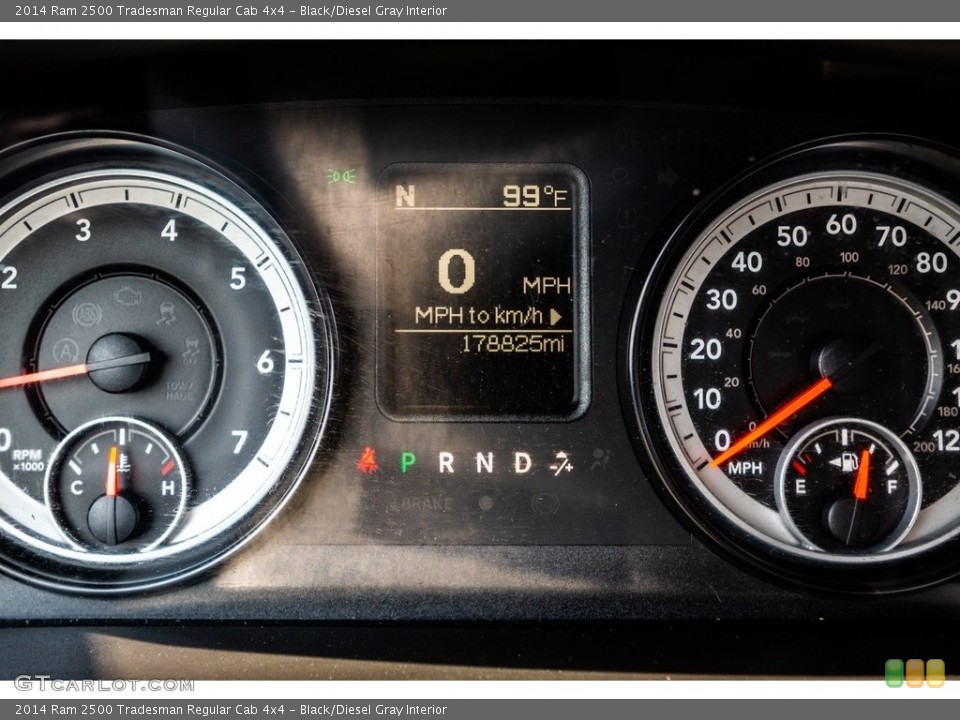 Black/Diesel Gray Interior Gauges for the 2014 Ram 2500 Tradesman Regular Cab 4x4 #142509501