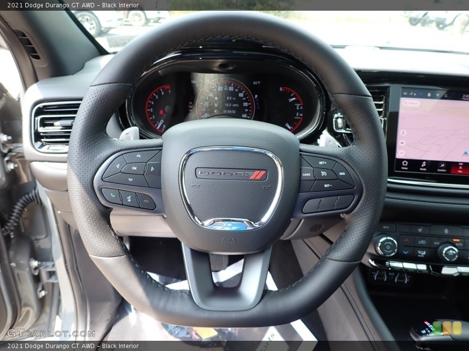Black Interior Steering Wheel for the 2021 Dodge Durango GT AWD #142511532