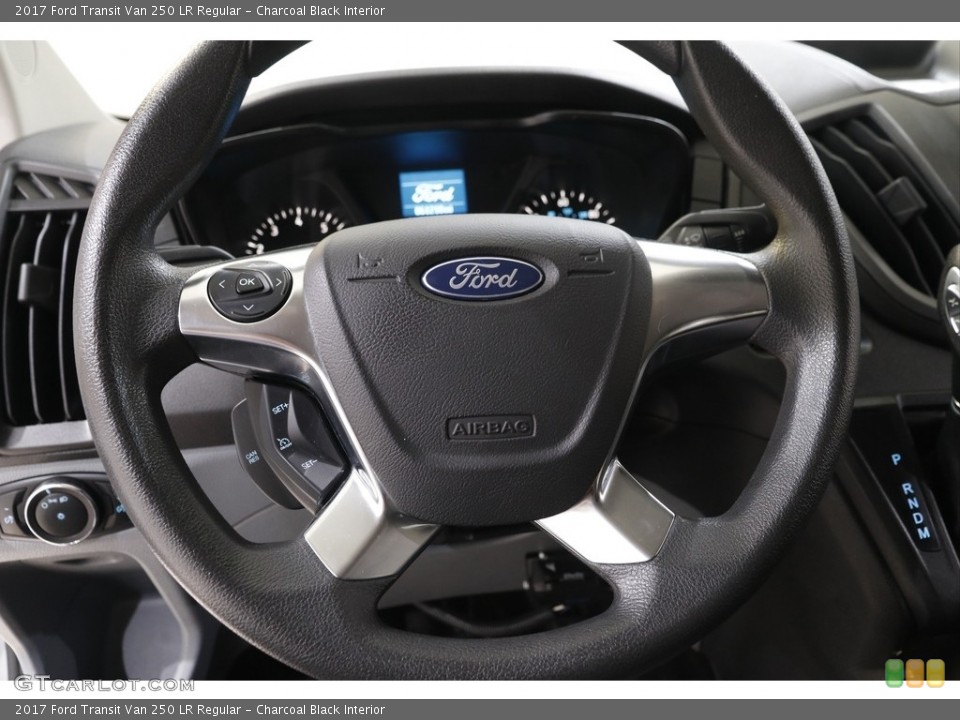 Charcoal Black Interior Steering Wheel for the 2017 Ford Transit Van 250 LR Regular #142512102