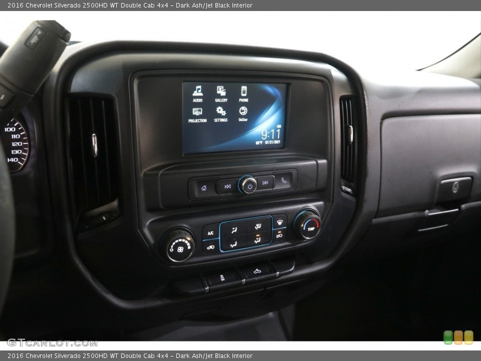 Dark Ash/Jet Black Interior Controls for the 2016 Chevrolet Silverado 2500HD WT Double Cab 4x4 #142512606