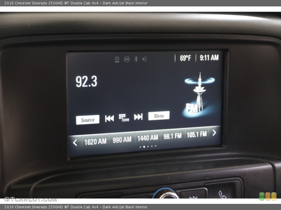 Dark Ash/Jet Black Interior Audio System for the 2016 Chevrolet Silverado 2500HD WT Double Cab 4x4 #142512609