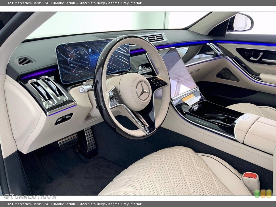 Macchiato Beige/Magma Grey Interior Front Seat for the 2021 Mercedes-Benz S 580 4Matic Sedan #142514083