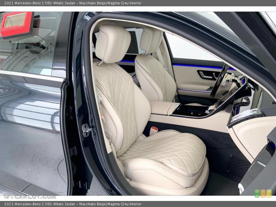 Macchiato Beige/Magma Grey Interior Photo for the 2021 Mercedes-Benz S 580 4Matic Sedan #142514110