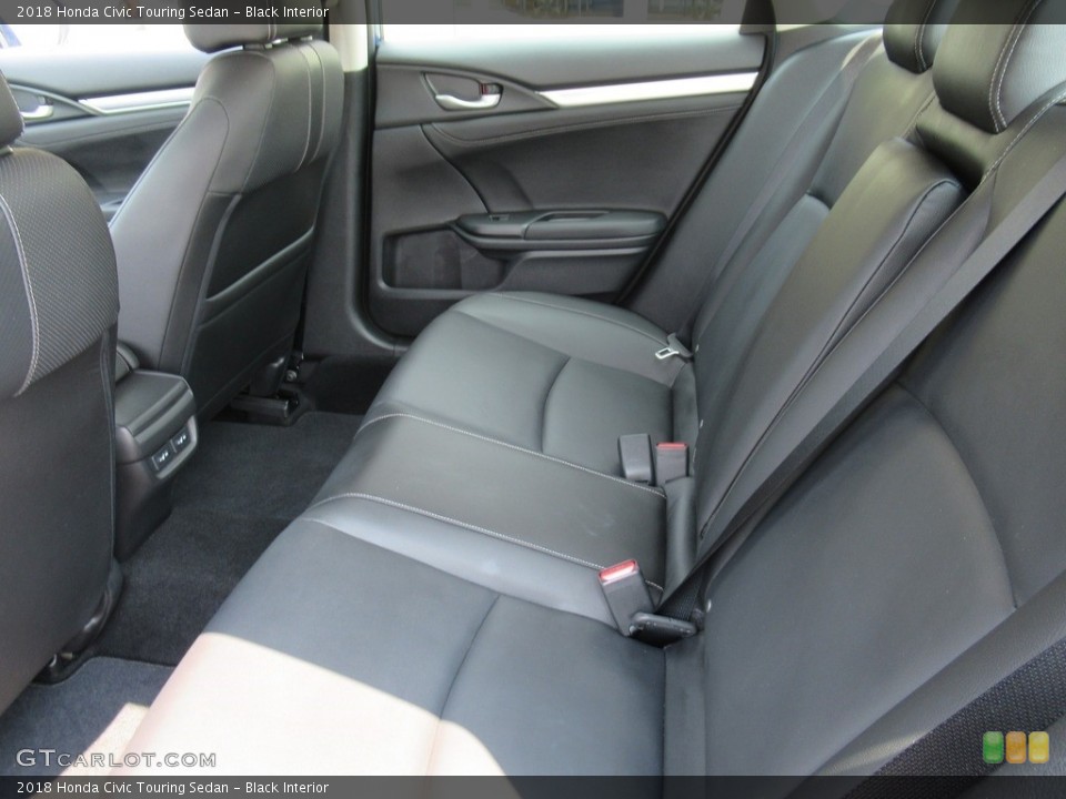 Black Interior Rear Seat for the 2018 Honda Civic Touring Sedan #142514113
