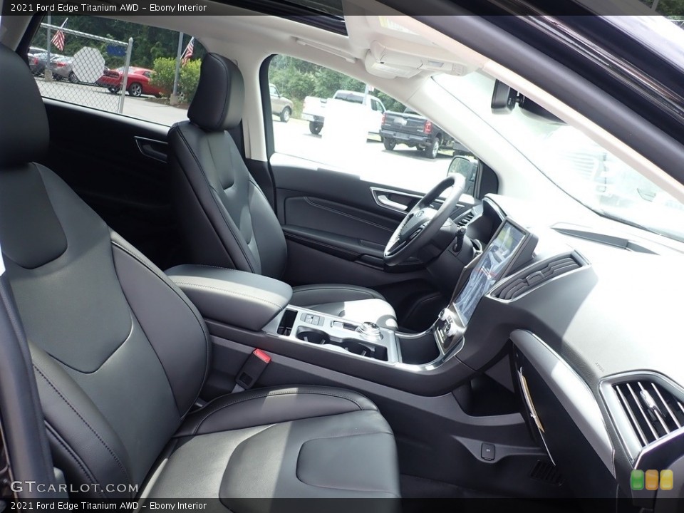Ebony Interior Front Seat for the 2021 Ford Edge Titanium AWD #142514152