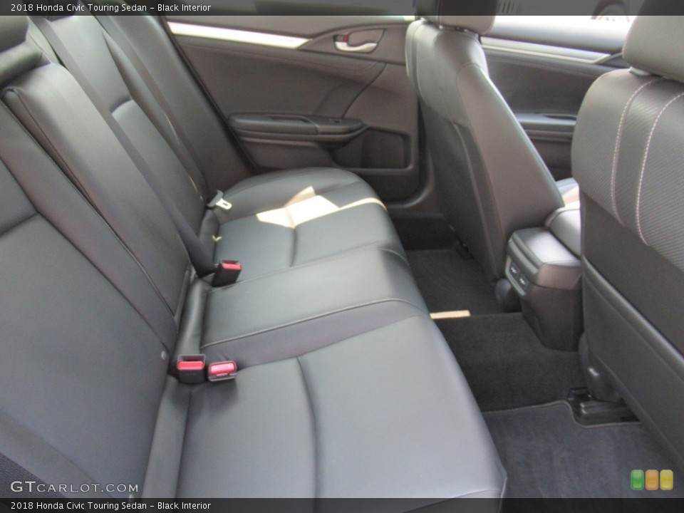 Black Interior Rear Seat for the 2018 Honda Civic Touring Sedan #142514161