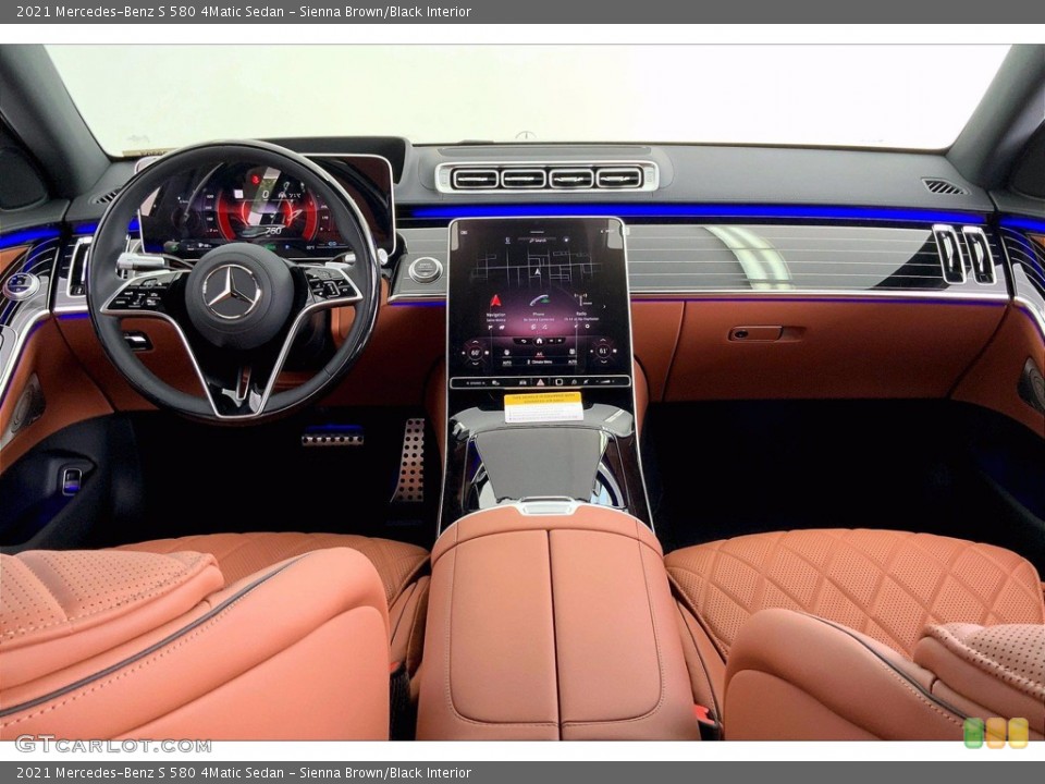 Sienna Brown/Black Interior Dashboard for the 2021 Mercedes-Benz S 580 4Matic Sedan #142514880