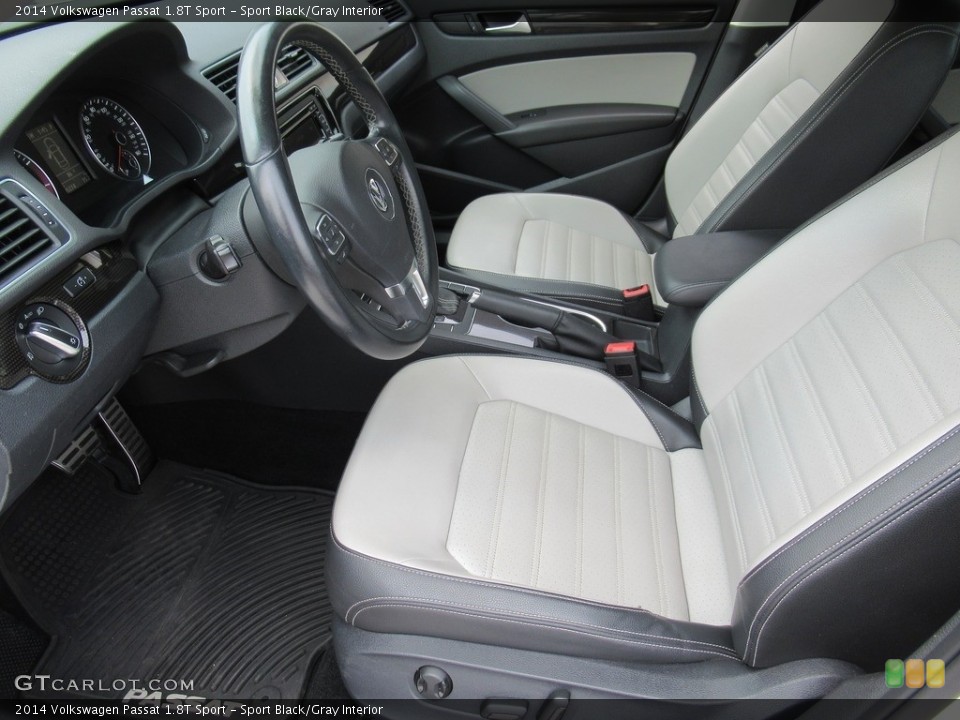Sport Black/Gray Interior Front Seat for the 2014 Volkswagen Passat 1.8T Sport #142515025