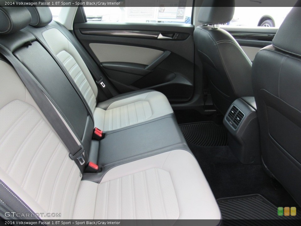 Sport Black/Gray Interior Rear Seat for the 2014 Volkswagen Passat 1.8T Sport #142515094