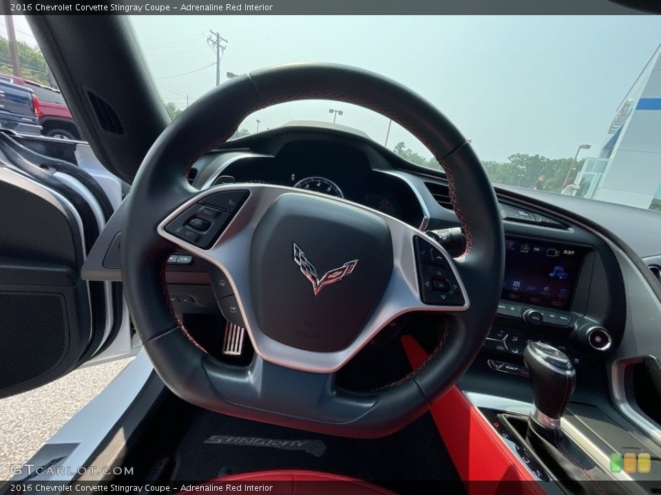 Adrenaline Red Interior Steering Wheel for the 2016 Chevrolet Corvette Stingray Coupe #142515971