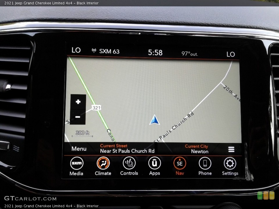 Black Interior Navigation for the 2021 Jeep Grand Cherokee Limited 4x4 #142519435