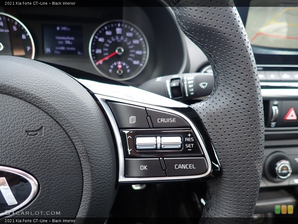 Black Interior Steering Wheel for the 2021 Kia Forte GT-Line #142521450