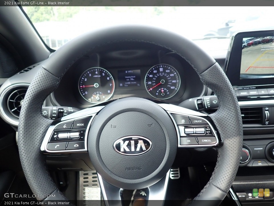Black Interior Steering Wheel for the 2021 Kia Forte GT-Line #142521532