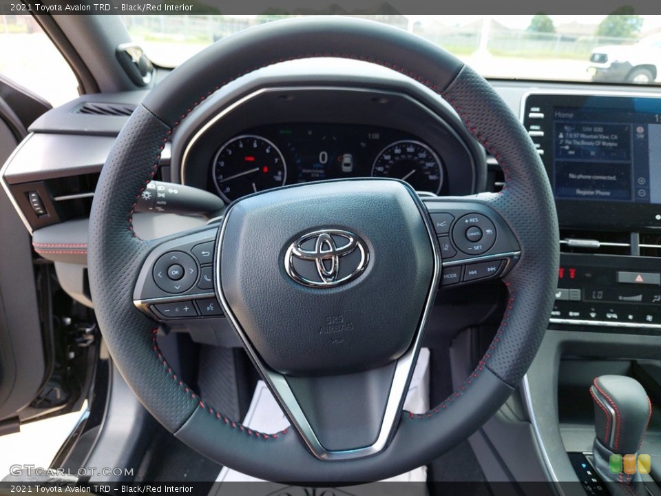 Black/Red Interior Steering Wheel for the 2021 Toyota Avalon TRD #142521844