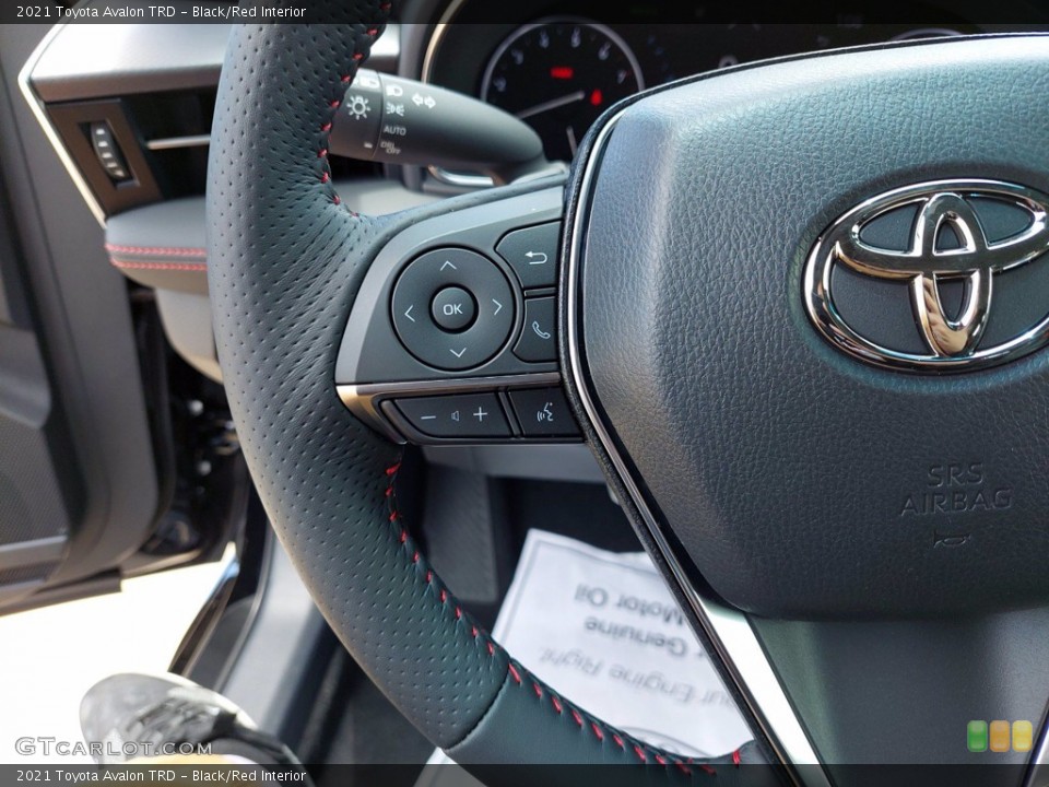 Black/Red Interior Steering Wheel for the 2021 Toyota Avalon TRD #142521862