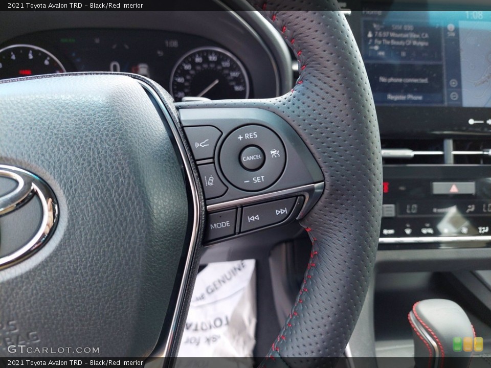 Black/Red Interior Steering Wheel for the 2021 Toyota Avalon TRD #142521880