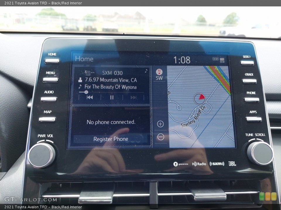 Black/Red Interior Navigation for the 2021 Toyota Avalon TRD #142521922
