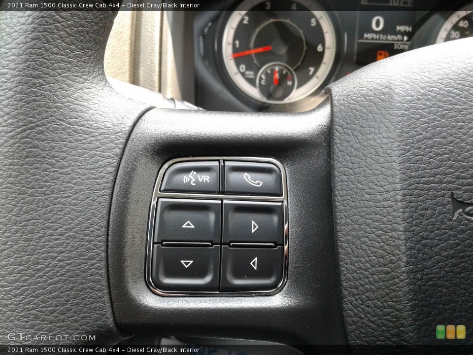 Diesel Gray/Black Interior Steering Wheel for the 2021 Ram 1500 Classic Crew Cab 4x4 #142522129