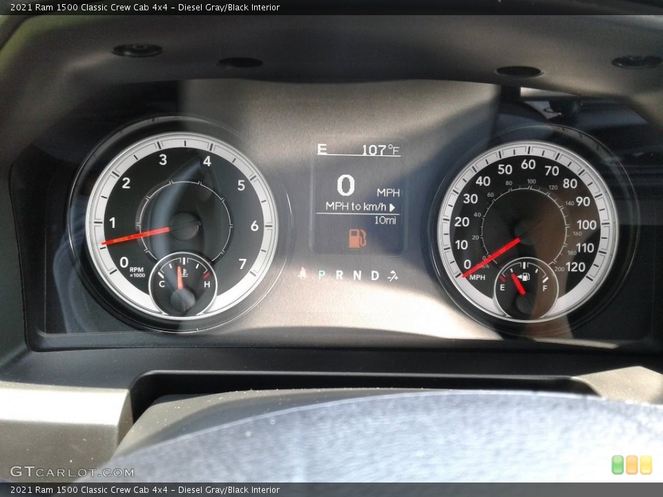 Diesel Gray/Black Interior Gauges for the 2021 Ram 1500 Classic Crew Cab 4x4 #142522156