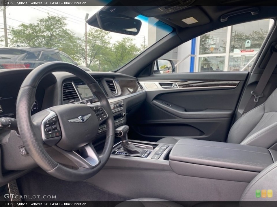 Black Interior Front Seat for the 2019 Hyundai Genesis G80 AWD #142524103