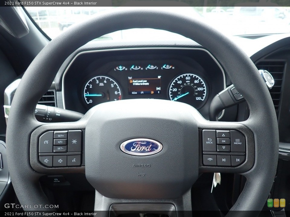 Black Interior Steering Wheel for the 2021 Ford F150 STX SuperCrew 4x4 #142524931