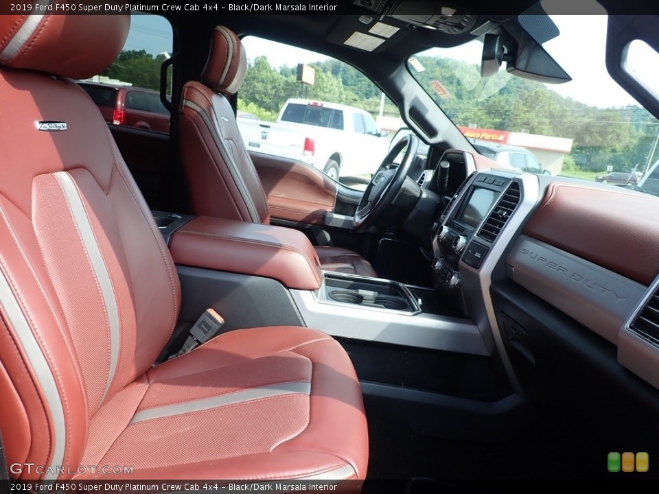 Black/Dark Marsala Interior Front Seat for the 2019 Ford F450 Super Duty Platinum Crew Cab 4x4 #142525872