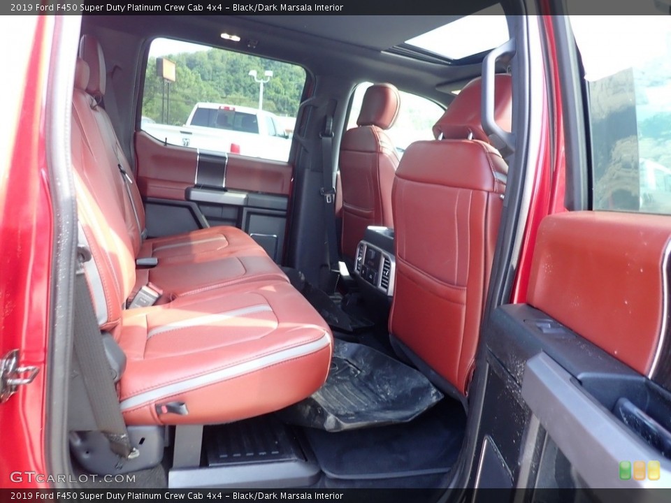 Black/Dark Marsala Interior Rear Seat for the 2019 Ford F450 Super Duty Platinum Crew Cab 4x4 #142525914