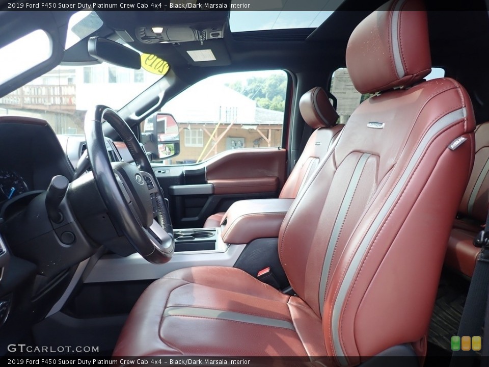 Black/Dark Marsala Interior Photo for the 2019 Ford F450 Super Duty Platinum Crew Cab 4x4 #142525989