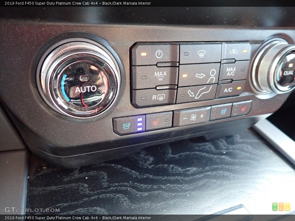 Black/Dark Marsala Interior Controls for the 2019 Ford F450 Super Duty Platinum Crew Cab 4x4 #142526136