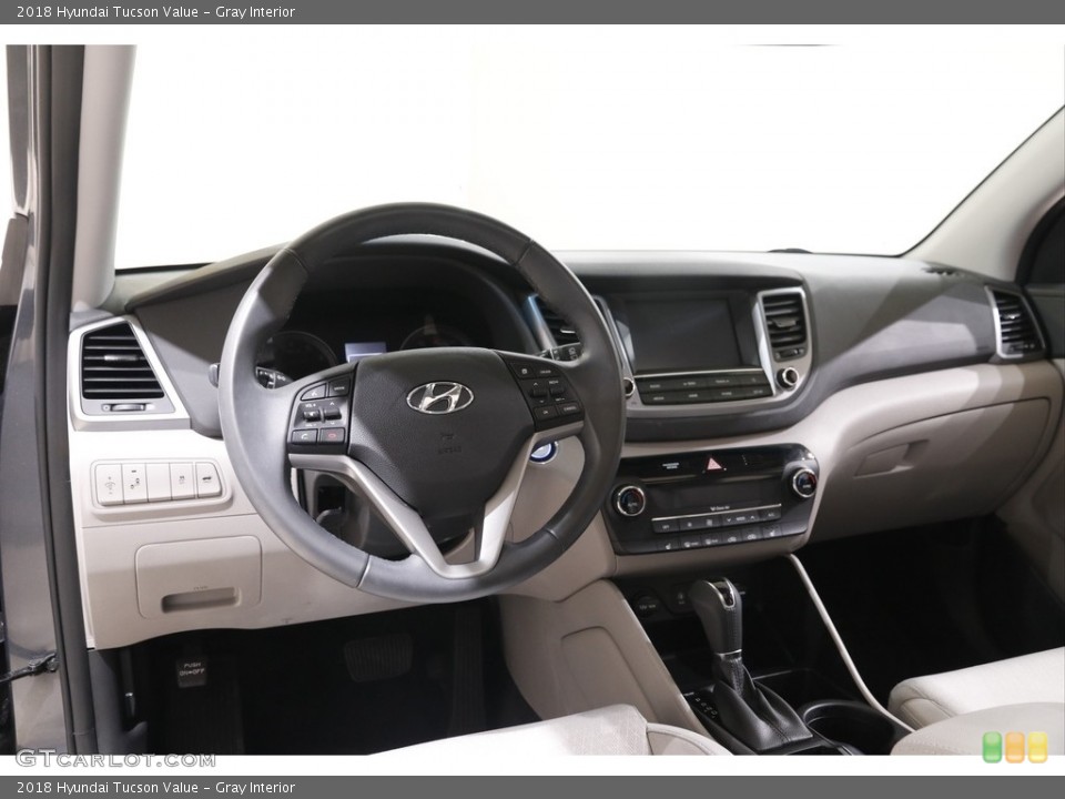 Gray Interior Dashboard for the 2018 Hyundai Tucson Value #142527975