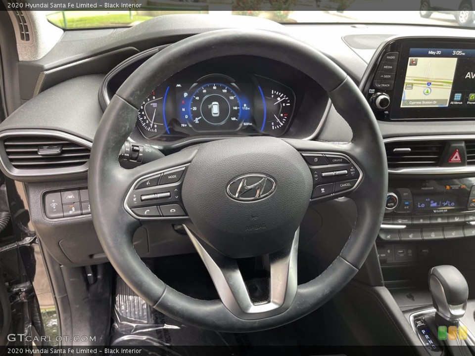 Black Interior Steering Wheel for the 2020 Hyundai Santa Fe Limited #142534297