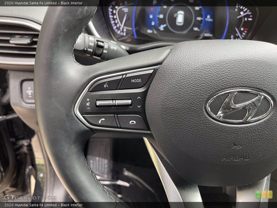 Black Interior Steering Wheel for the 2020 Hyundai Santa Fe Limited #142534312