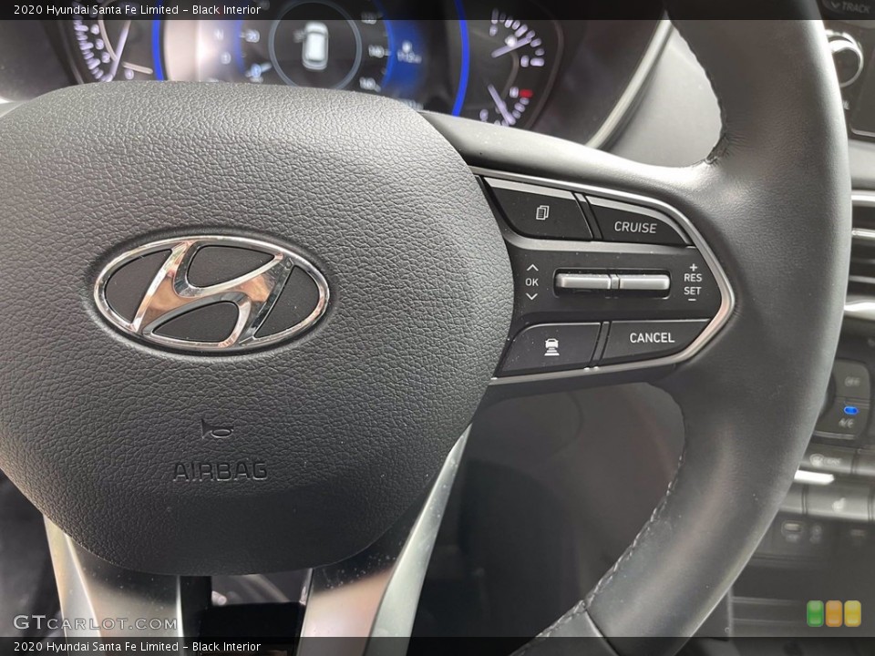 Black Interior Steering Wheel for the 2020 Hyundai Santa Fe Limited #142534333