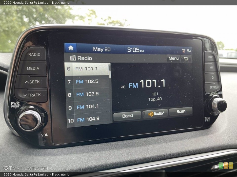 Black Interior Audio System for the 2020 Hyundai Santa Fe Limited #142534364