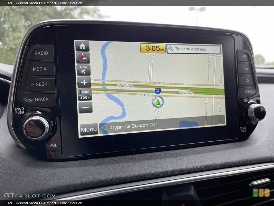 Black Interior Navigation for the 2020 Hyundai Santa Fe Limited #142534405