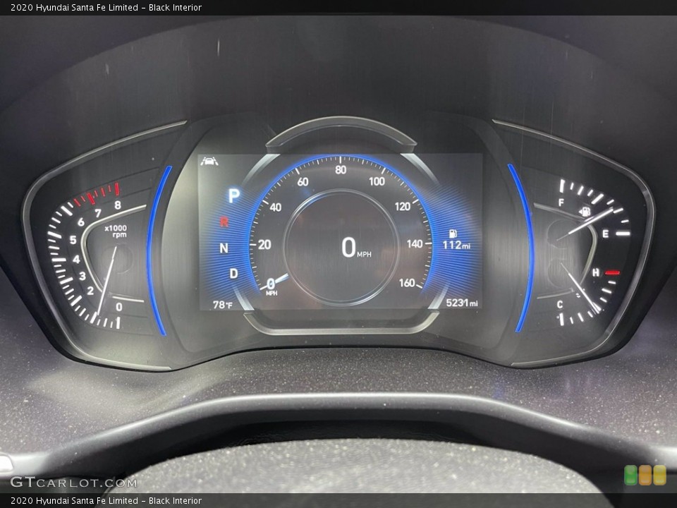 Black Interior Gauges for the 2020 Hyundai Santa Fe Limited #142534471