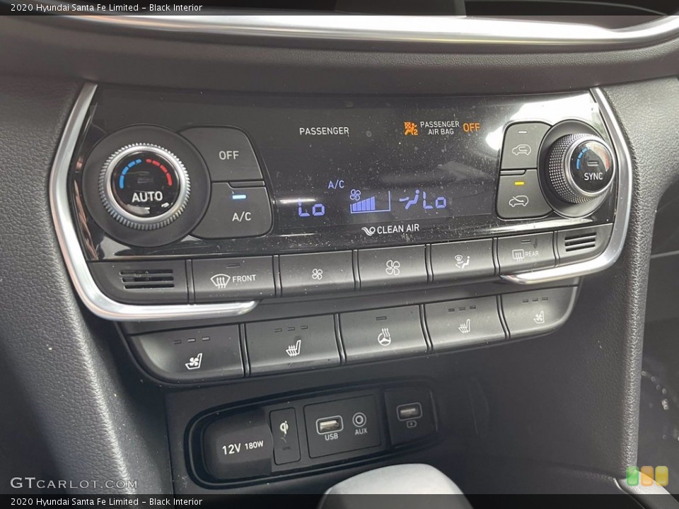 Black Interior Controls for the 2020 Hyundai Santa Fe Limited #142534525