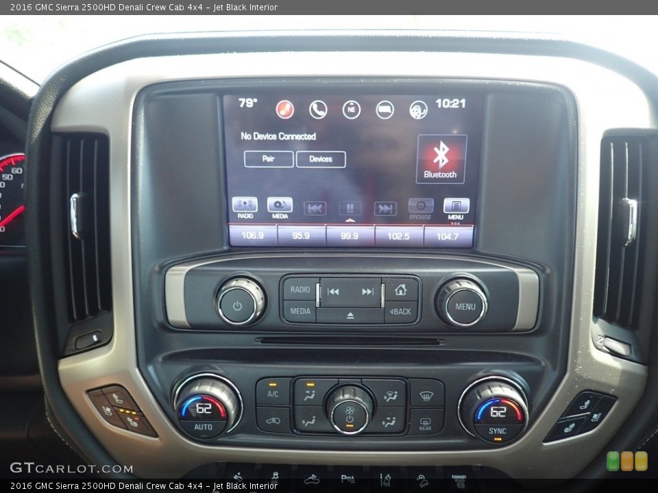 Jet Black Interior Controls for the 2016 GMC Sierra 2500HD Denali Crew Cab 4x4 #142534867