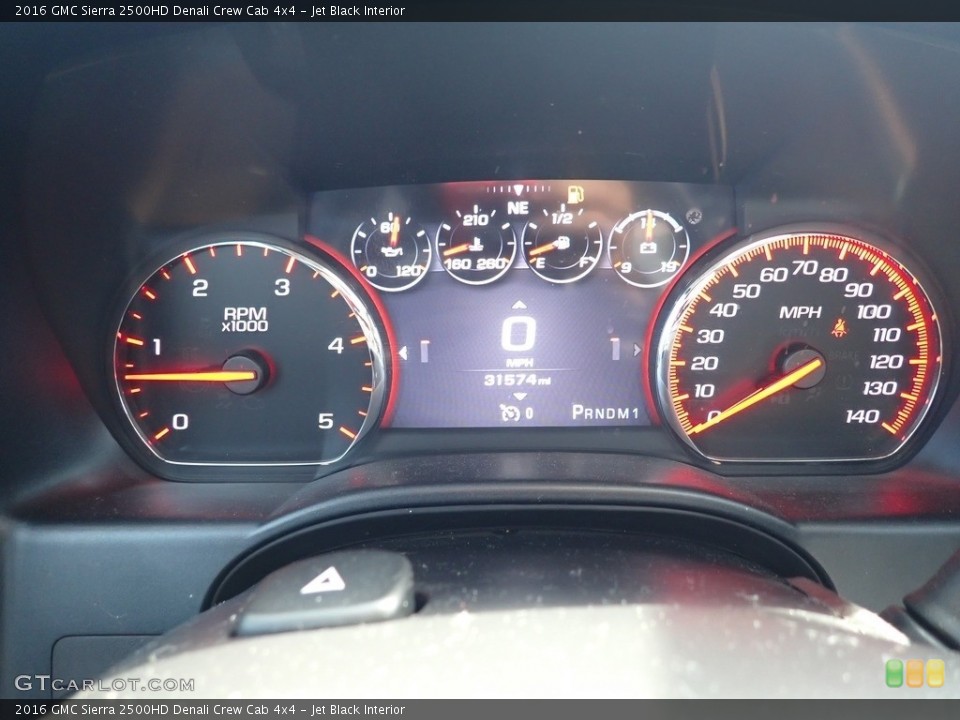 Jet Black Interior Gauges for the 2016 GMC Sierra 2500HD Denali Crew Cab 4x4 #142534878
