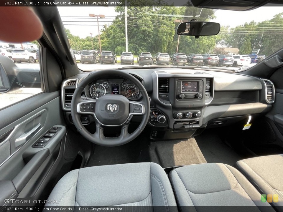 Diesel Gray/Black Interior Dashboard for the 2021 Ram 1500 Big Horn Crew Cab 4x4 #142536116