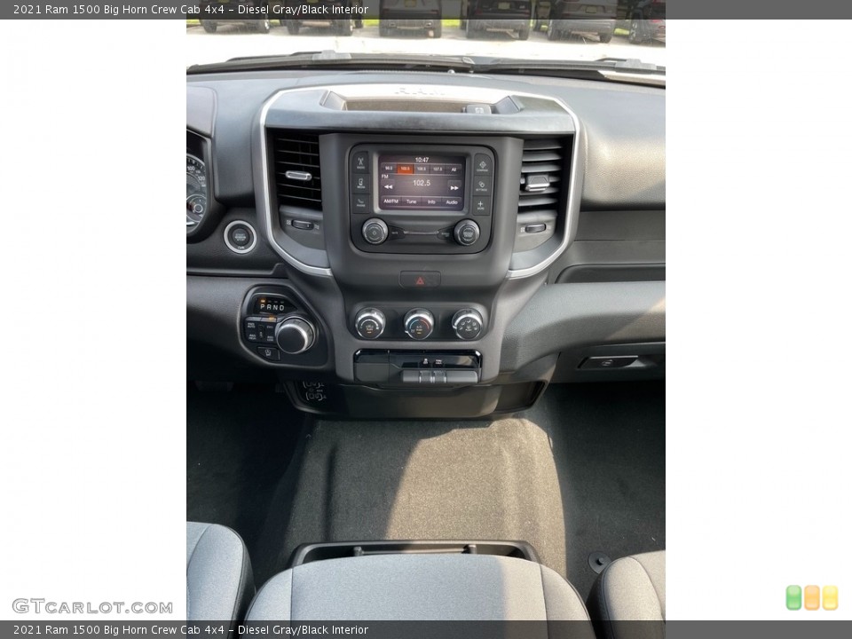 Diesel Gray/Black Interior Controls for the 2021 Ram 1500 Big Horn Crew Cab 4x4 #142536167