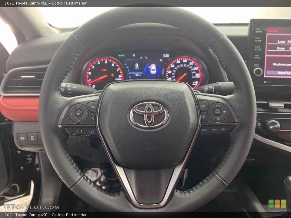 Cockpit Red Interior Steering Wheel for the 2021 Toyota Camry XSE #142538949
