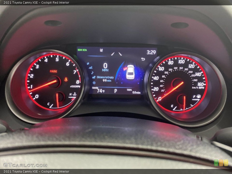 Cockpit Red Interior Gauges for the 2021 Toyota Camry XSE #142539027
