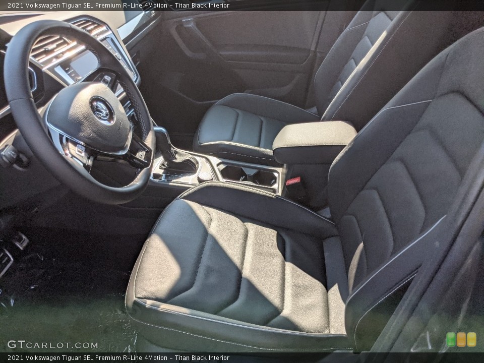 Titan Black Interior Front Seat for the 2021 Volkswagen Tiguan SEL Premium R-Line 4Motion #142539342