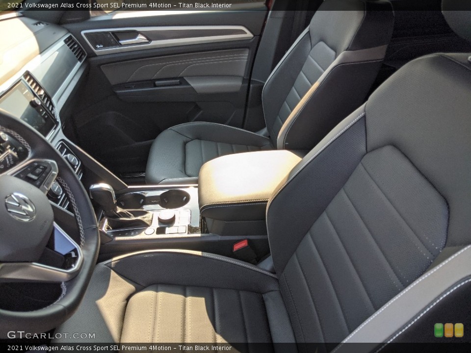 Titan Black Interior Front Seat for the 2021 Volkswagen Atlas Cross Sport SEL Premium 4Motion #142539681