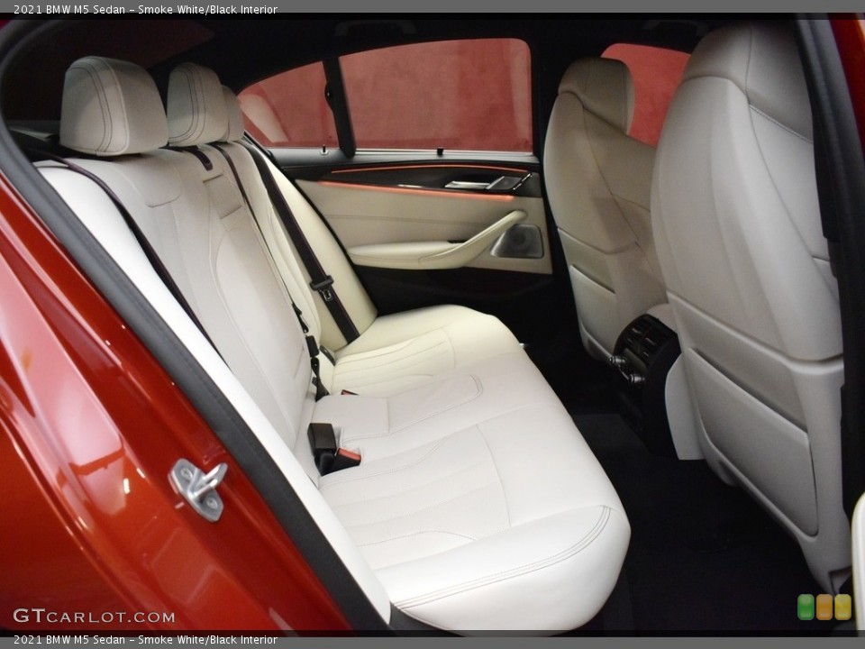 Smoke White/Black Interior Rear Seat for the 2021 BMW M5 Sedan #142539867