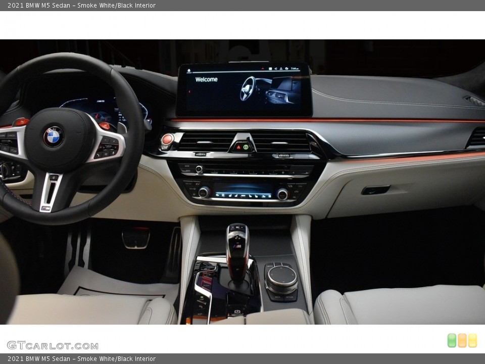 Smoke White/Black Interior Dashboard for the 2021 BMW M5 Sedan #142539882