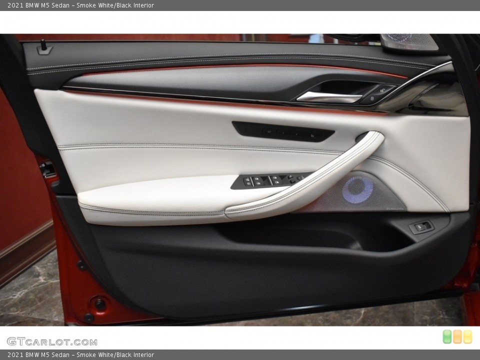 Smoke White/Black Interior Door Panel for the 2021 BMW M5 Sedan #142539930