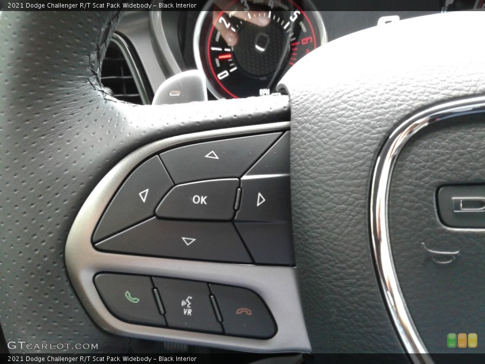 Black Interior Steering Wheel for the 2021 Dodge Challenger R/T Scat Pack Widebody #142540659