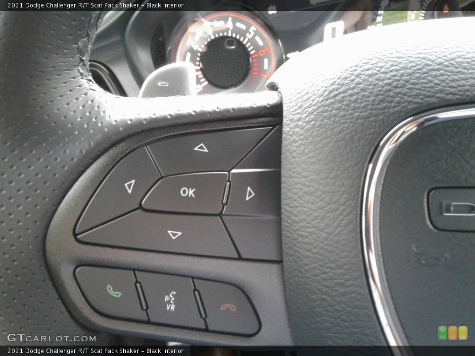 Black Interior Steering Wheel for the 2021 Dodge Challenger R/T Scat Pack Shaker #142541454